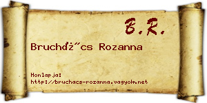 Bruchács Rozanna névjegykártya